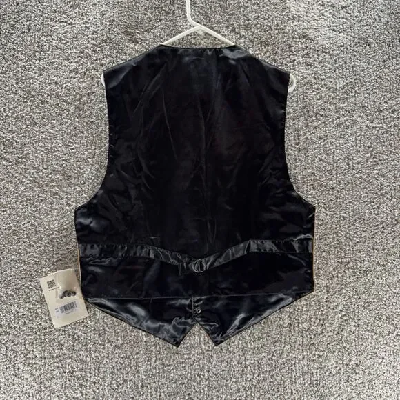 Scully Vest Suede Leather Men Large Tan Western Bourbon Snap Front New With Tags - Picture 12 of 16